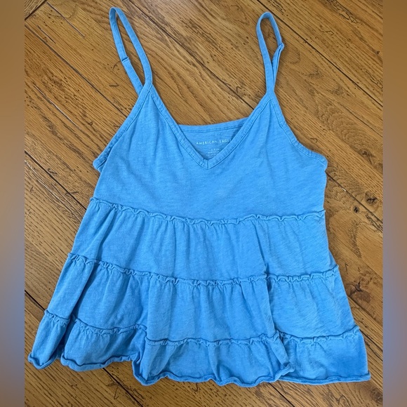 American Eagle Outfitters Tops - American Eagle Outfitters Blue Tiered Camisole sz S